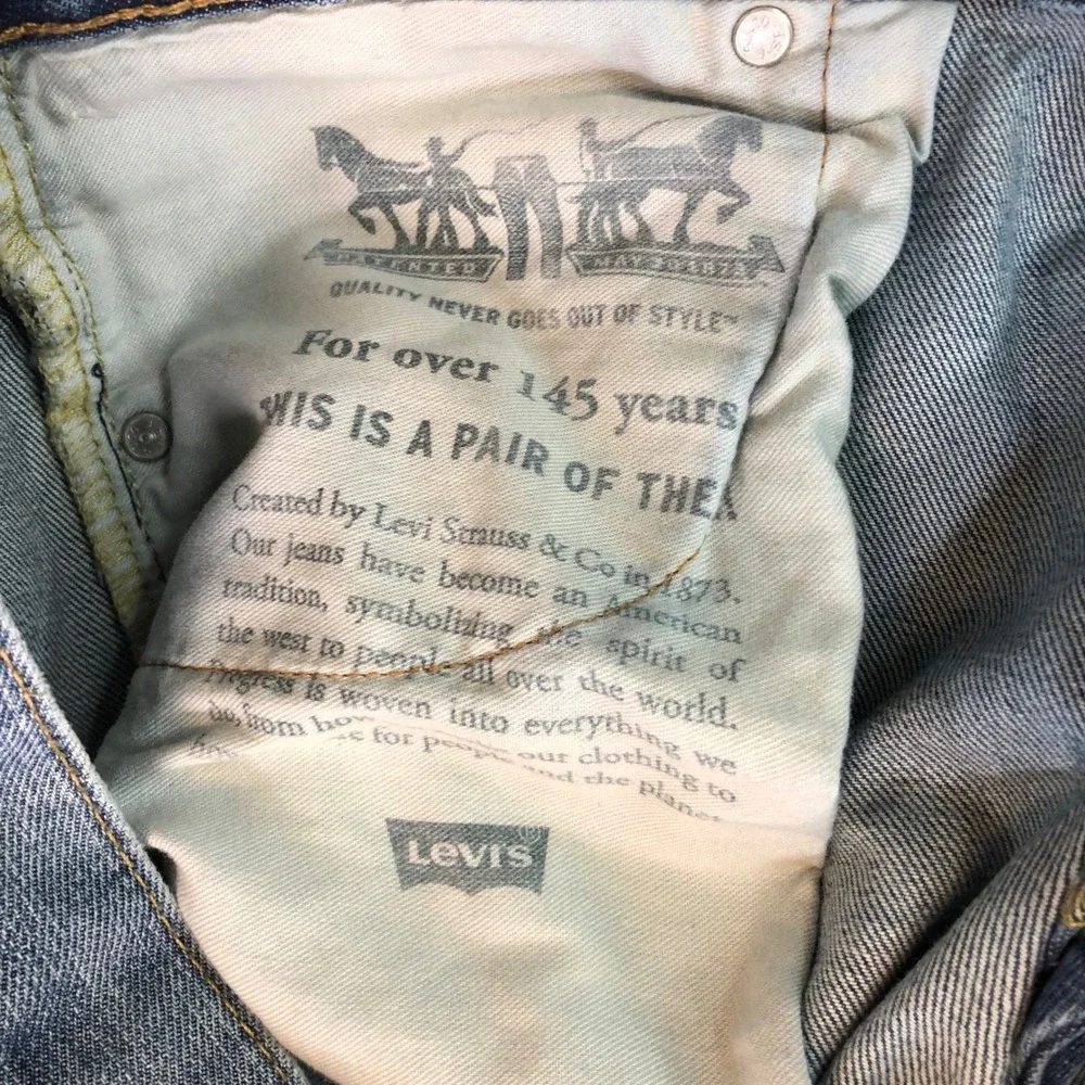 Levis 569 Jeans Mens 36x32 (Fits) Blue Baggy Loose Relaxed Whiskering Skater